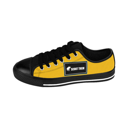 ScoutThem Shield blue border- Women's Sneakers- Yellow and Black (ST-FGS-42-214W)