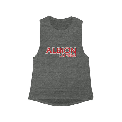 Albion LV Logo Lg- Women's Flowy Scoop Muscle Tank (ALB-LV-21-307W)