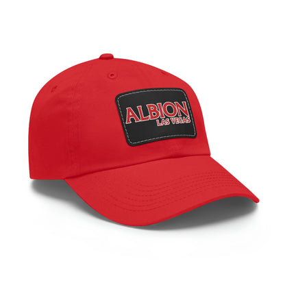 Albion LV Logo- Dad Hat with Leather Patch (ALB-LV-11-023U)