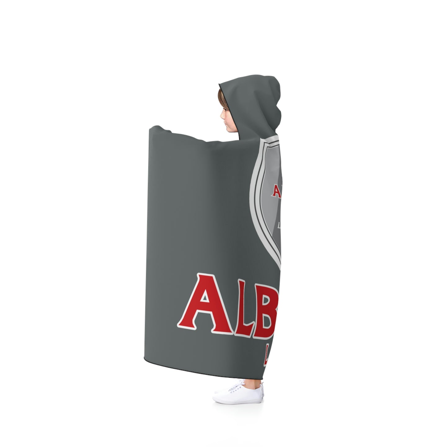 Albion LV Shield & Logo- Kid's Hooded Blanket- DARK GREY (ALB-LV-64-001K)