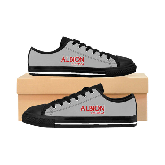 Albion LV Logo- Men's Sneakers- Light Grey and Black (ALB-LV-42-132M)