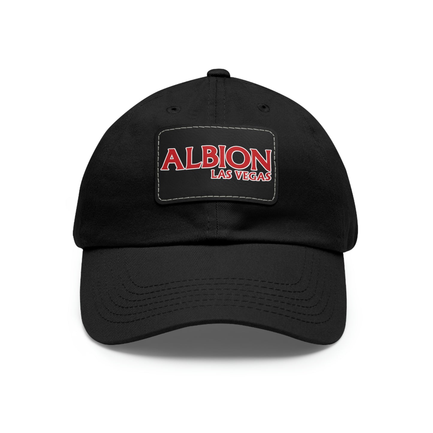 Albion LV Logo- Dad Hat with Leather Patch (ALB-LV-11-023U)