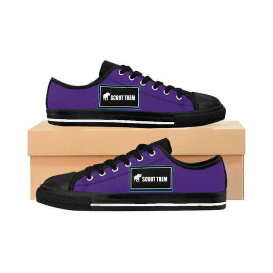 ScoutThem Shield blue border- Women's Sneakers- Purple and Black (ST-FGS-42-219W)