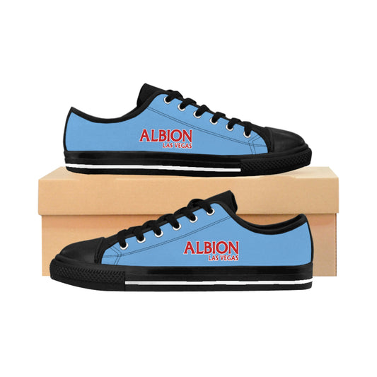 Albion LV Logo- Men's Sneakers- Light Blue and Black (ALB-LV-42-134M)