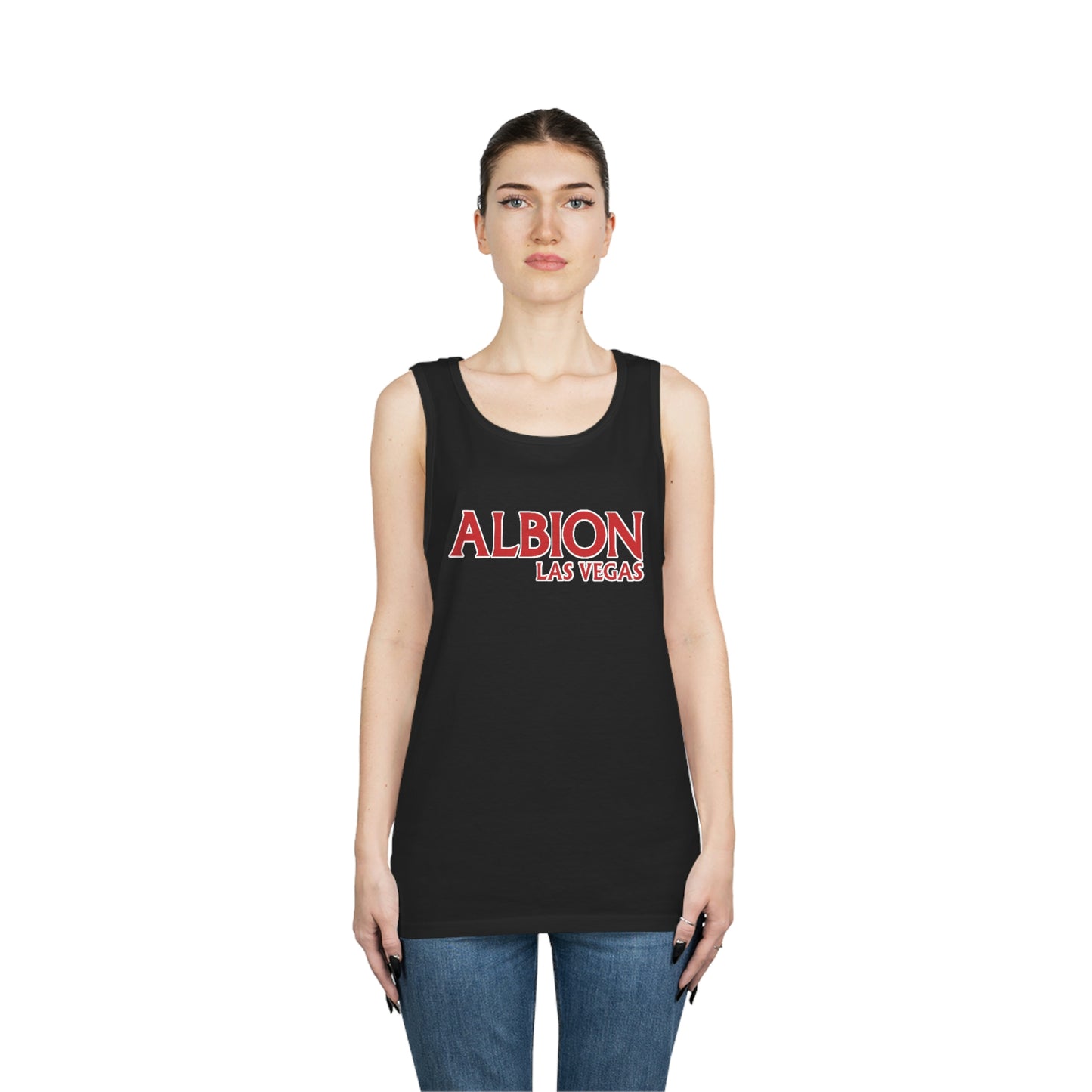 Albion LV Logo Lg- Unisex Heavy Cotton Tank Top (ALB-LV-21-315U)