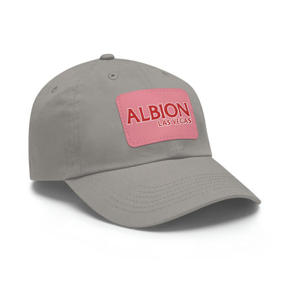 Albion LV Logo- Dad Hat with Leather Patch (ALB-LV-11-023U)