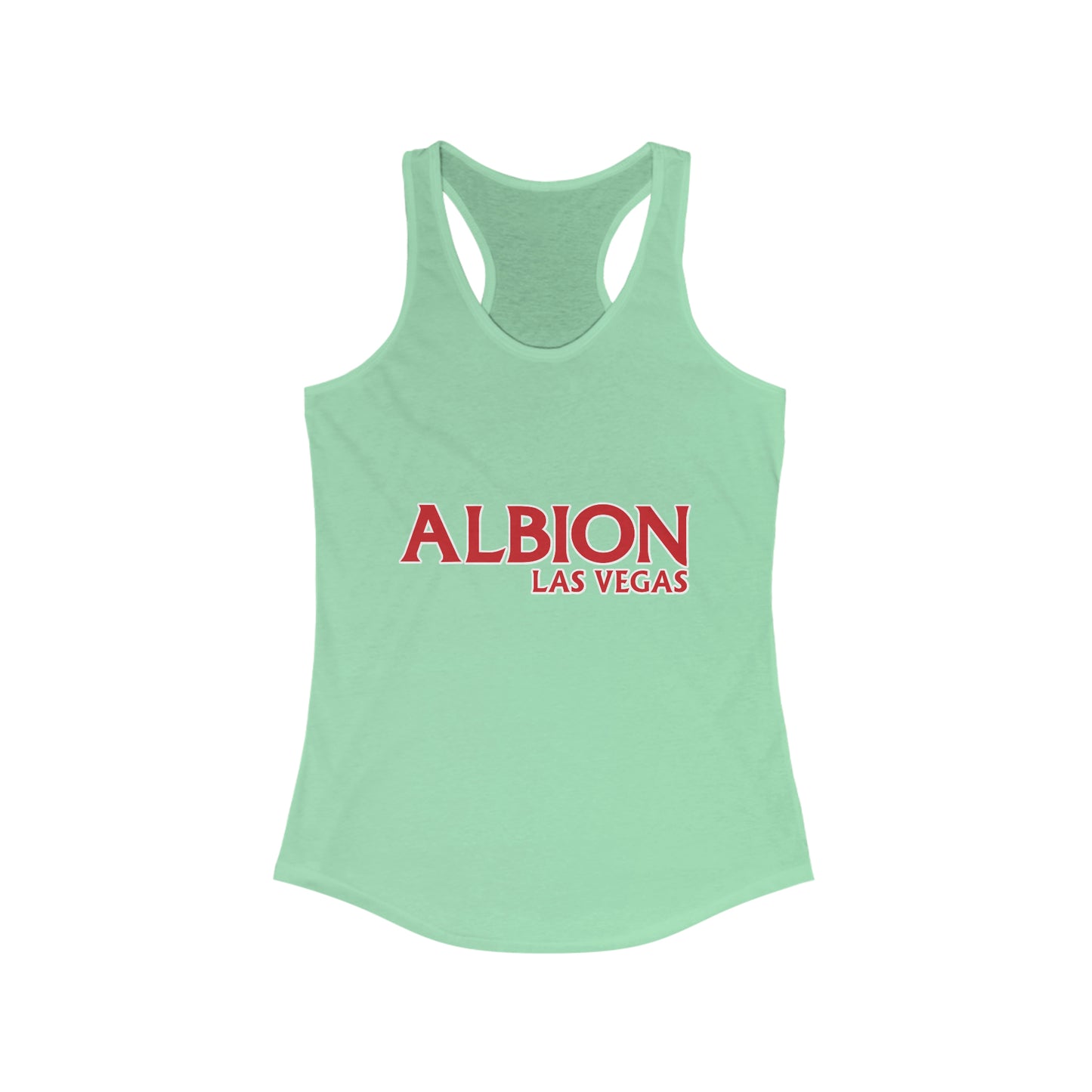 Albion LV Logo Lg- Women's Ideal Racerback Tank (ALB-LV-21-303W)