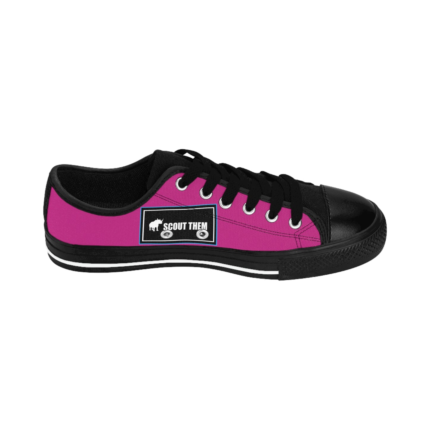 ScoutThem Shield blue border- Women's Sneakers- Pink and Black (ST-FGS-42-206W)