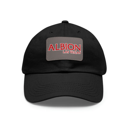 Albion LV Logo- Dad Hat with Leather Patch (ALB-LV-11-023U)