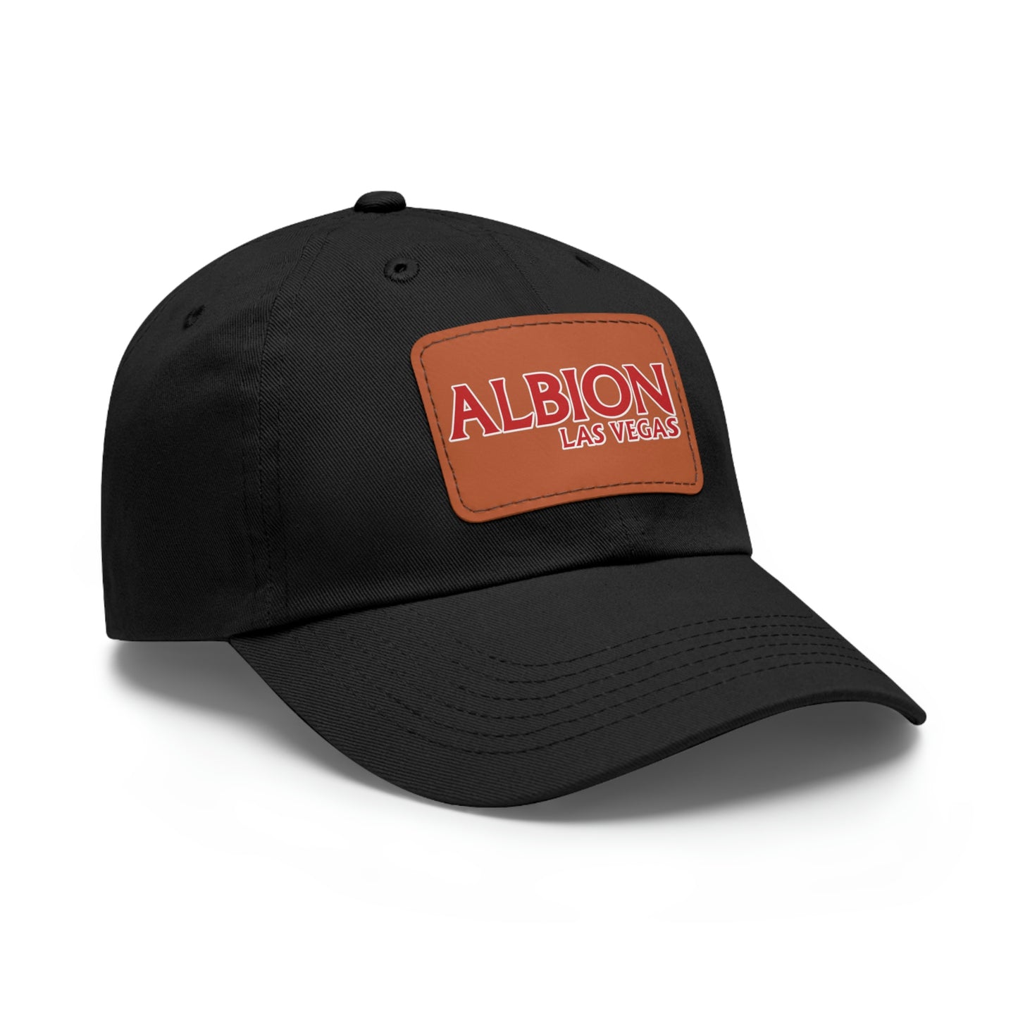 Albion LV Logo- Dad Hat with Leather Patch (ALB-LV-11-023U)