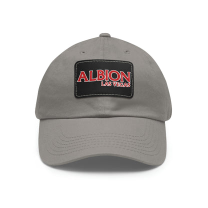 Albion LV Logo- Dad Hat with Leather Patch (ALB-LV-11-023U)