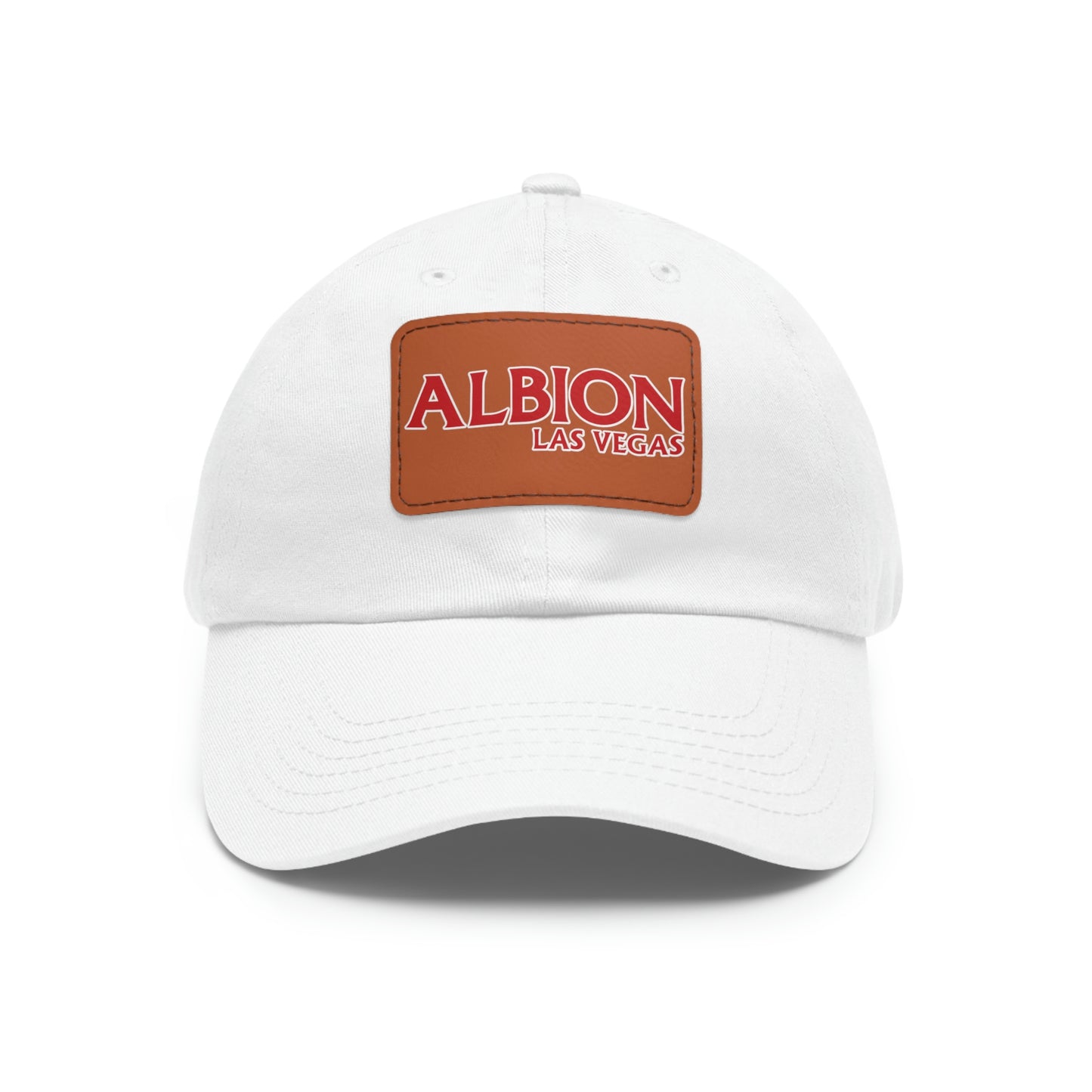 Albion LV Logo- Dad Hat with Leather Patch (ALB-LV-11-023U)