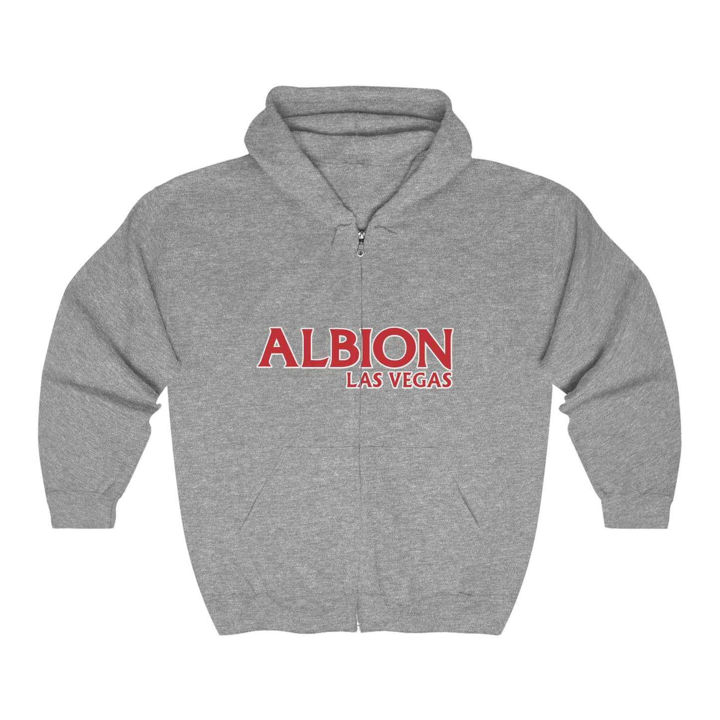 Albion LV Logo Lg Front- Unisex Heavy Blend™ Full Zip Hooded Sweatshirt (ALB-LV-22-523U)