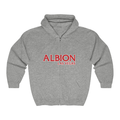 Albion LV Logo Lg Front- Unisex Heavy Blend™ Full Zip Hooded Sweatshirt (ALB-LV-22-523U)