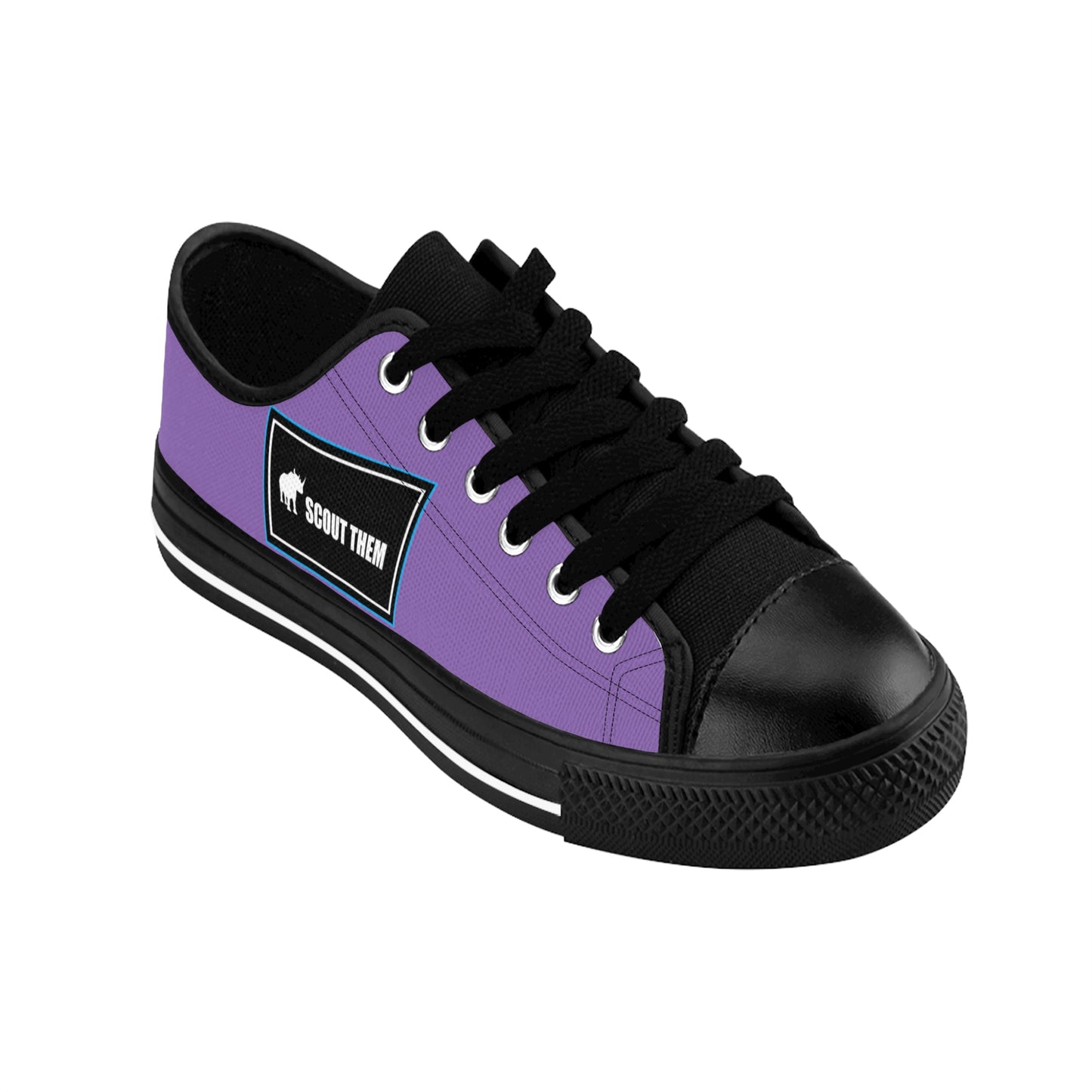 ScoutThem Shield blue border- Women's Sneakers- Light Purple and Black (ST-FGS-42-218W)