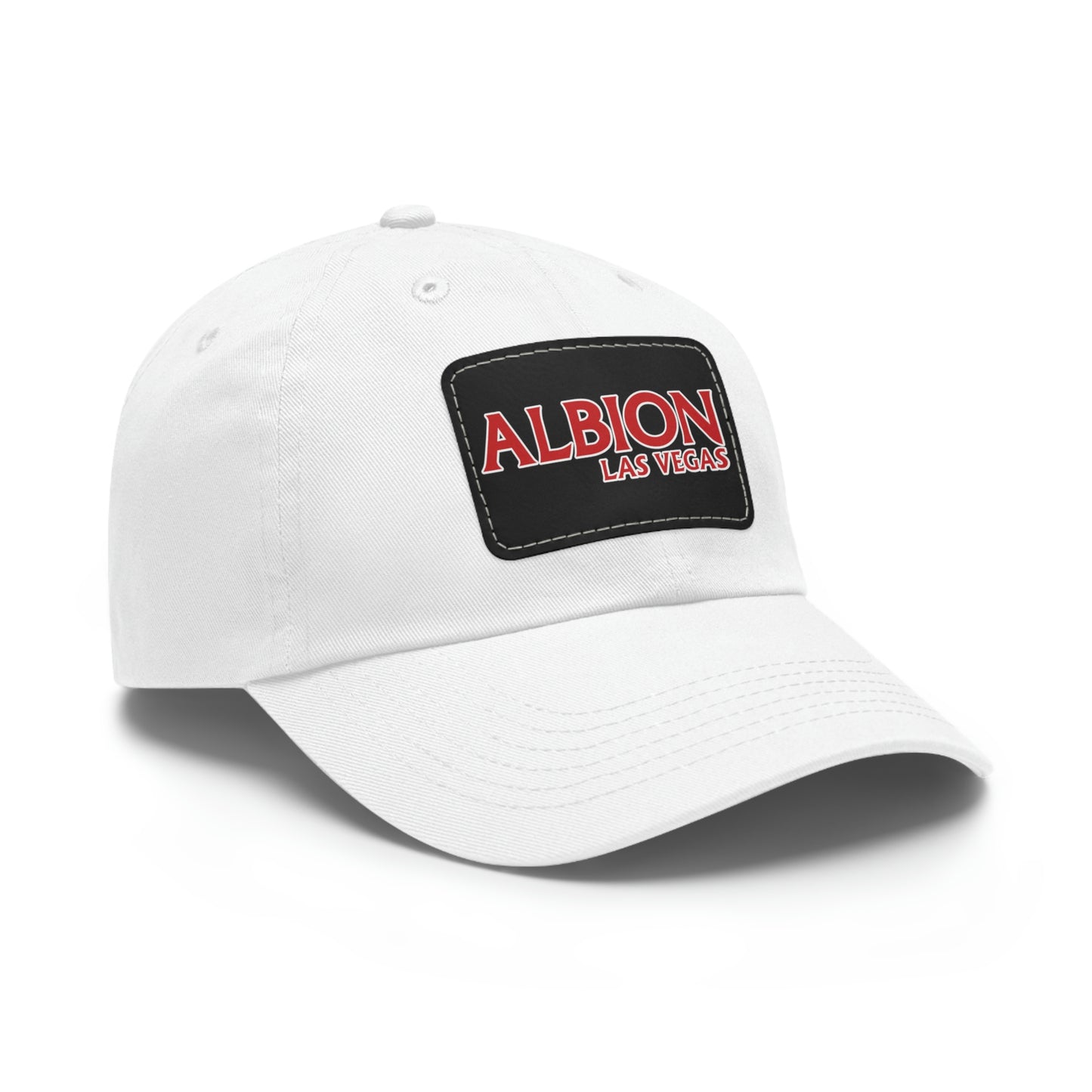 Albion LV Logo- Dad Hat with Leather Patch (ALB-LV-11-023U)