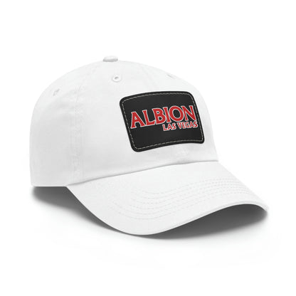 Albion LV Logo- Dad Hat with Leather Patch (ALB-LV-11-023U)