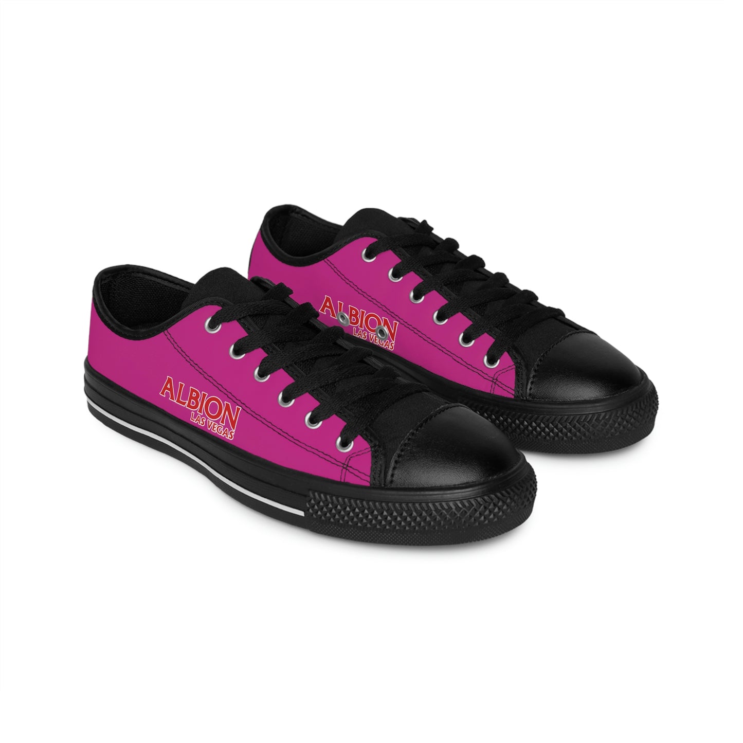 Albion LV Logo- Men's Sneakers- Pink and Black (ALB-LV-42-136M)