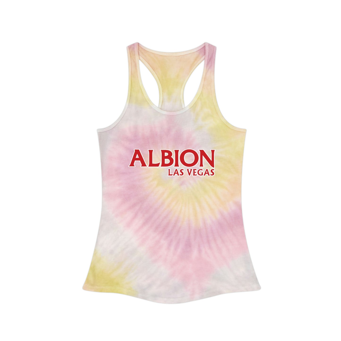 Albion LV Logo Lg- Tie Dye Racerback Tank Top (ALB-LV-21-300W)