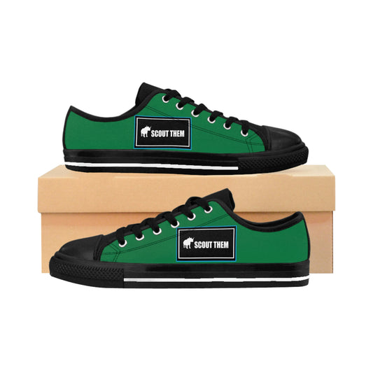 ScoutThem Shield blue border- Women's Sneakers- Dark Green and Black (ST-FGS-42-216W)