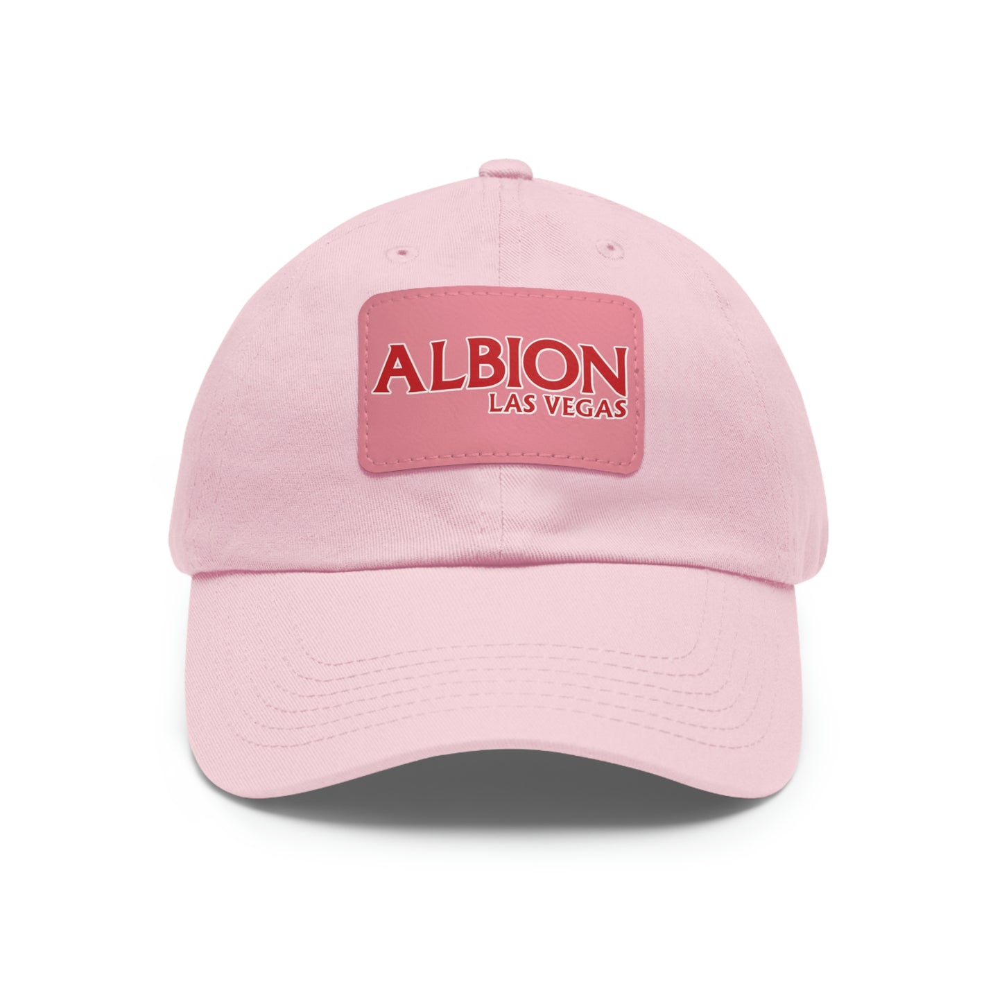 Albion LV Logo- Dad Hat with Leather Patch (ALB-LV-11-023U)