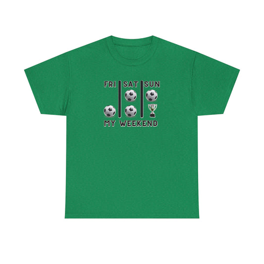 Soccer Trophy- My Weekend- Various Green colors- Unisex Heavy Cotton Tee (ST-NCP-21-503U)