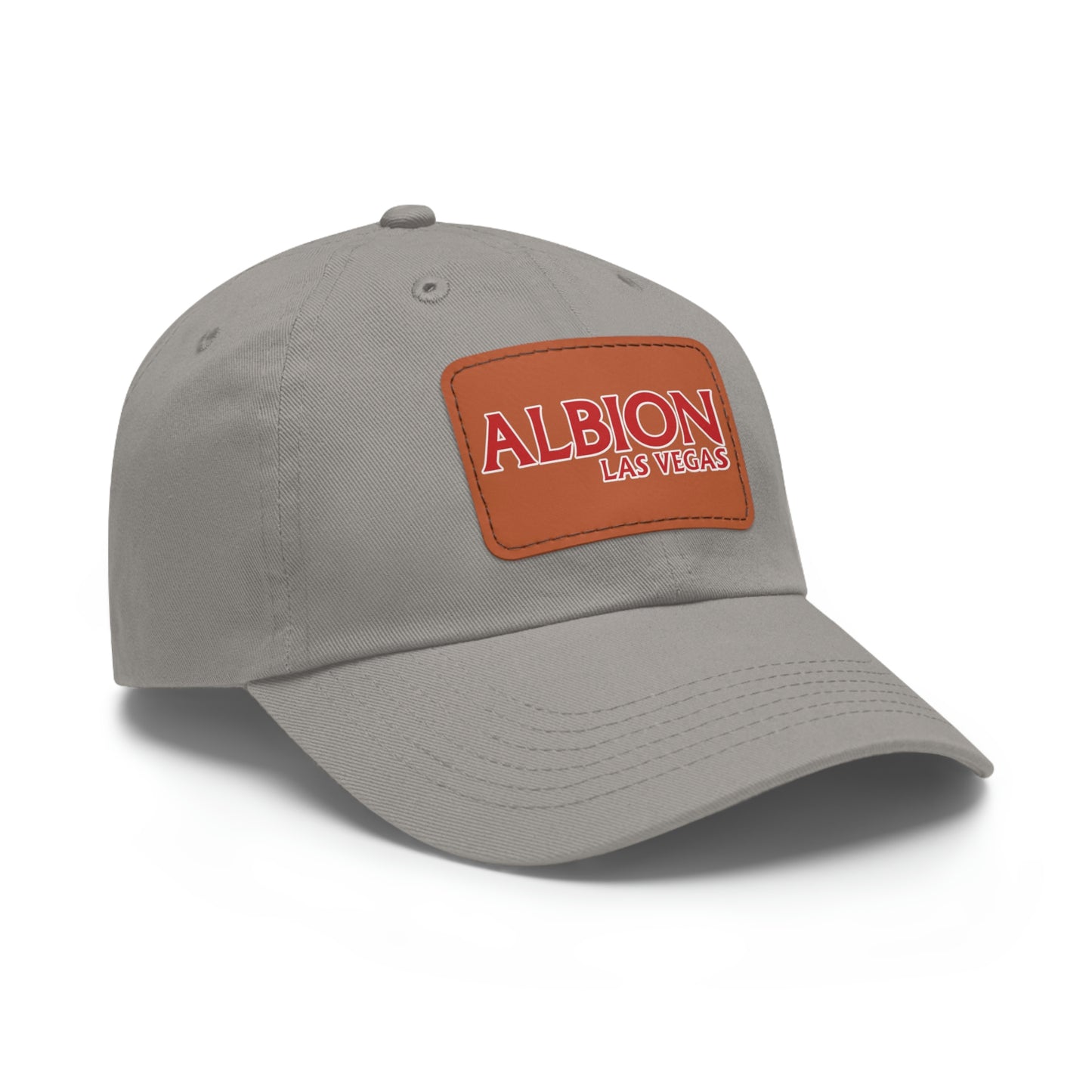 Albion LV Logo- Dad Hat with Leather Patch (ALB-LV-11-023U)