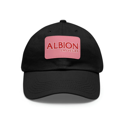 Albion LV Logo- Dad Hat with Leather Patch (ALB-LV-11-023U)