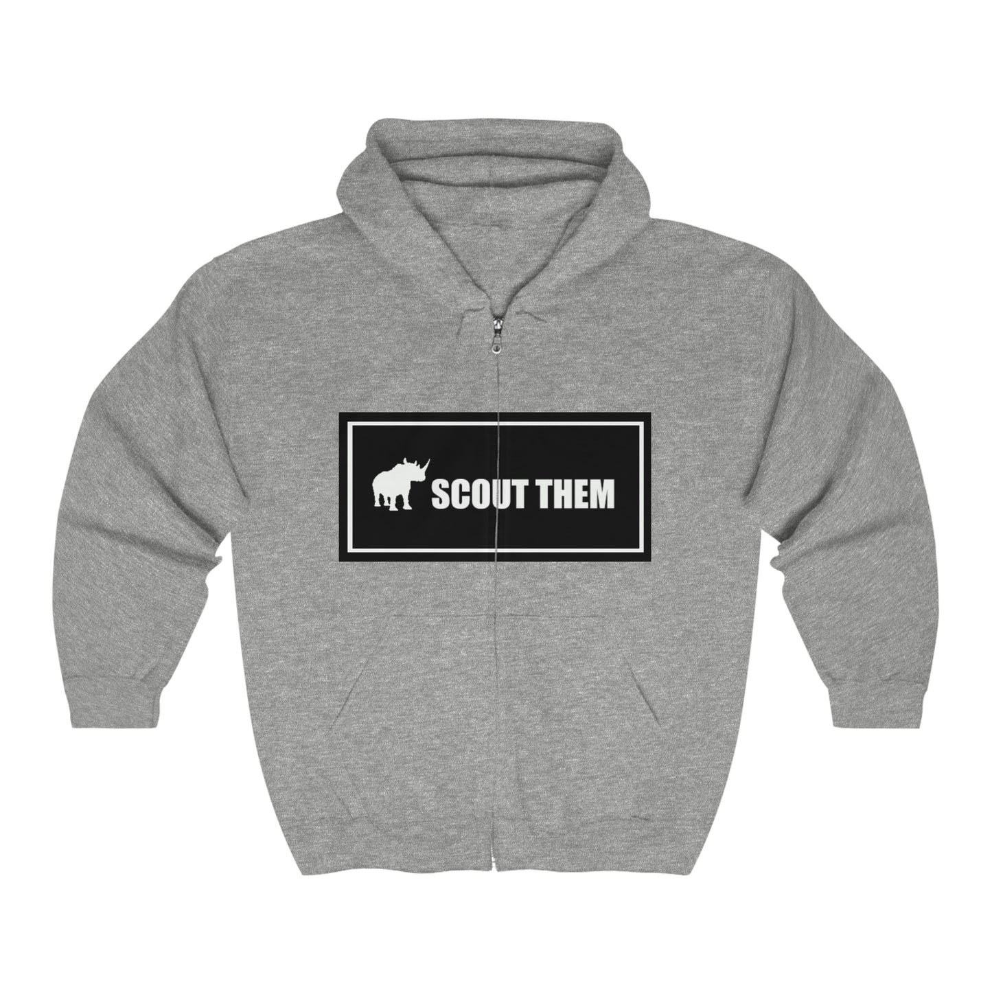 ScoutThem Shield Lg Front- Unisex Heavy Blend™ Full Zip Hooded Sweatshirt (ST-FGS-22-513U)