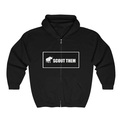 ScoutThem Shield Lg Front- Unisex Heavy Blend™ Full Zip Hooded Sweatshirt (ST-FGS-22-513U)