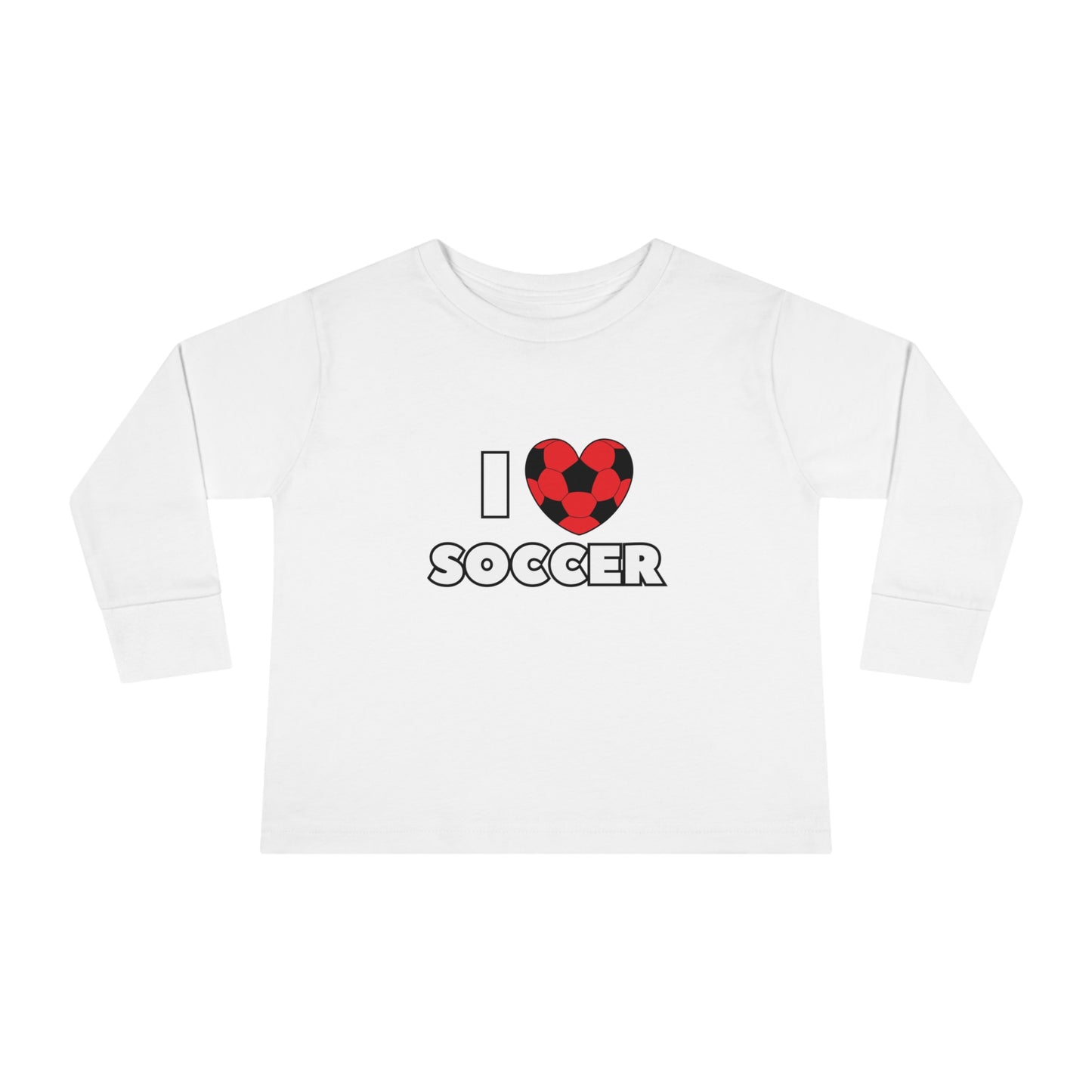 I Heart Soccer red Lg- Toddler Long Sleeve Tee (ST-NCP-24-850K)