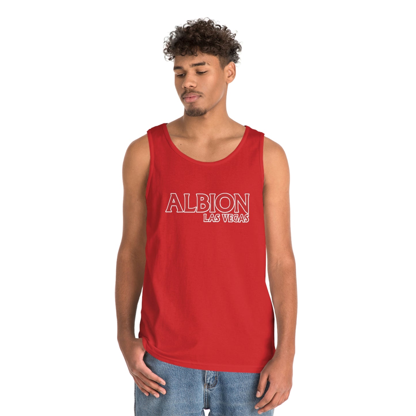 Albion LV Logo Lg- Unisex Heavy Cotton Tank Top (ALB-LV-21-315U)