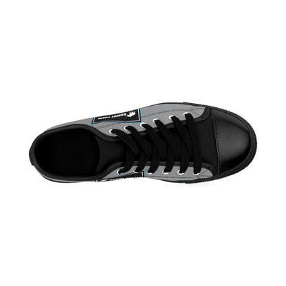 ScoutThem Shield blue border- Women's Sneakers- Grey and Black (ST-FGS-42-208W)