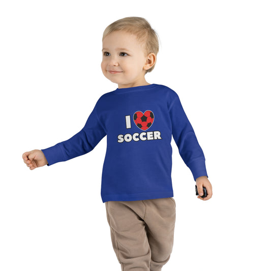 I Heart Soccer red Lg- Toddler Long Sleeve Tee (ST-NCP-24-850K)