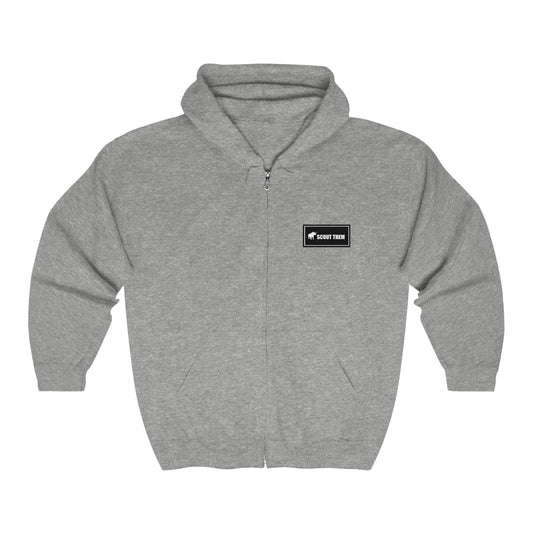 ScoutThem Shield Sm Front- Unisex Heavy Blend™ Full Zip Hooded Sweatshirt (ST-FGS-22-511U)