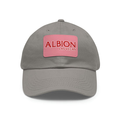 Albion LV Logo- Dad Hat with Leather Patch (ALB-LV-11-023U)