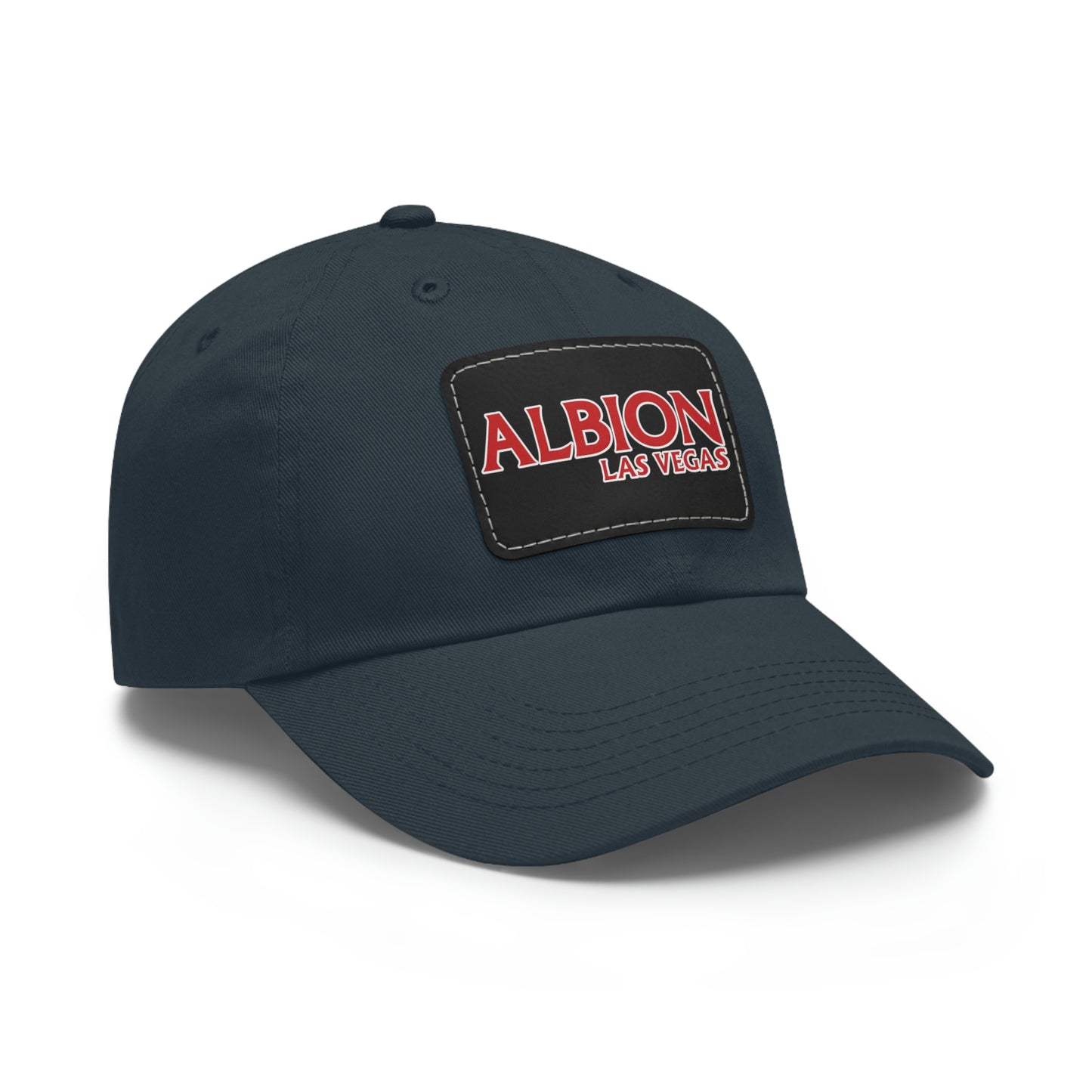 Albion LV Logo- Dad Hat with Leather Patch (ALB-LV-11-023U)