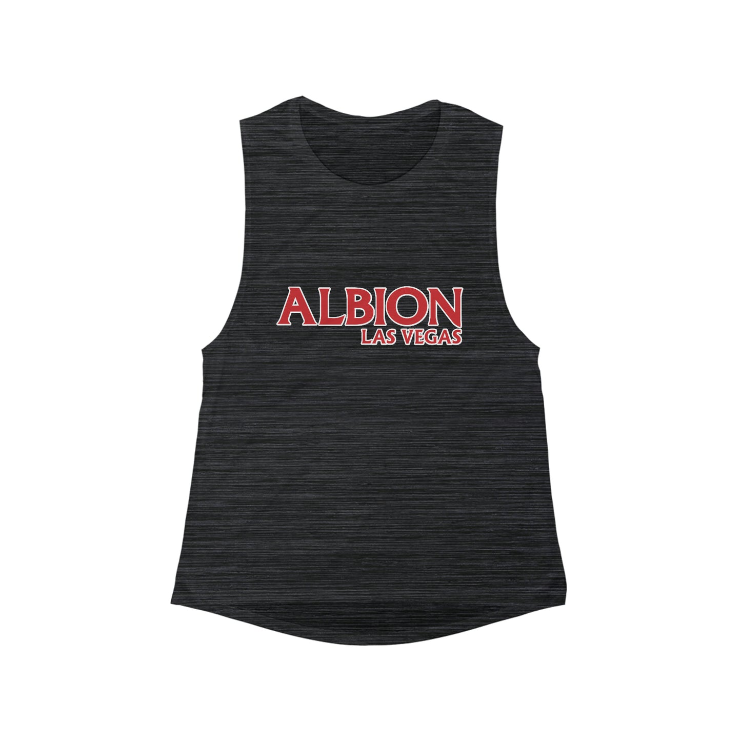 Albion LV Logo Lg- Women's Flowy Scoop Muscle Tank (ALB-LV-21-307W)