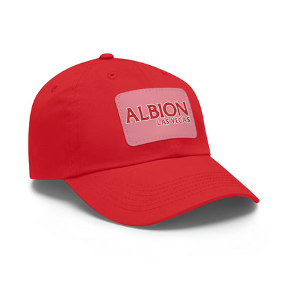 Albion LV Logo- Dad Hat with Leather Patch (ALB-LV-11-023U)