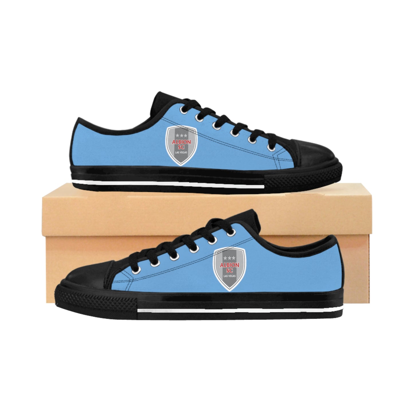 Albion LV Shield- Women's Sneakers- Light Blue and Black (ALB-LV-42-204W)