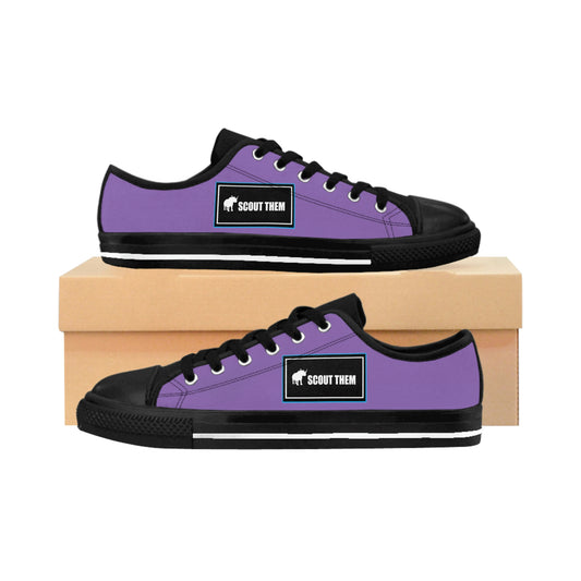 ScoutThem Shield blue border- Men's Sneakers- Light Purple and Black (ST-FGS-42-118M)