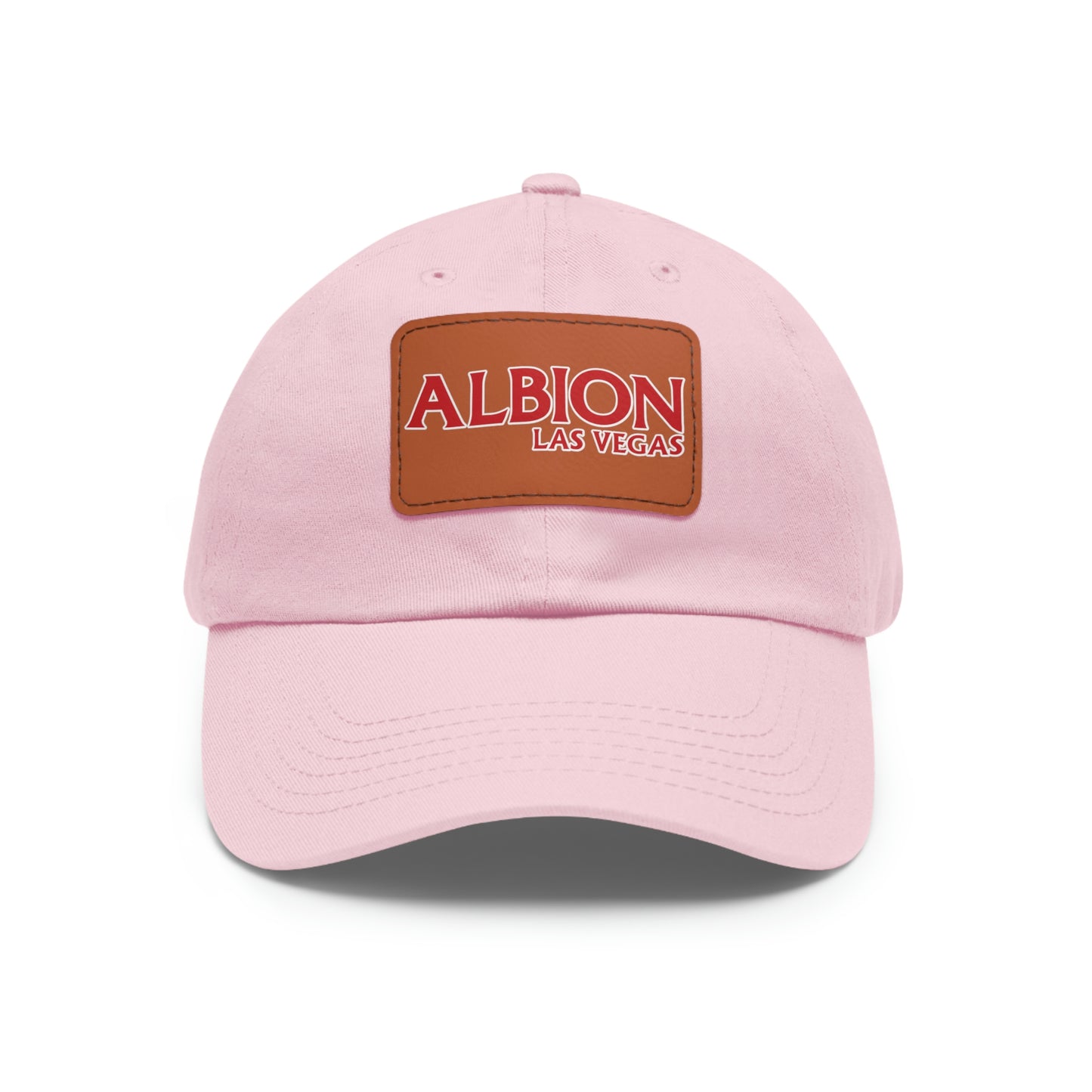 Albion LV Logo- Dad Hat with Leather Patch (ALB-LV-11-023U)