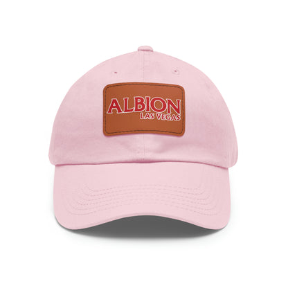 Albion LV Logo- Dad Hat with Leather Patch (ALB-LV-11-023U)