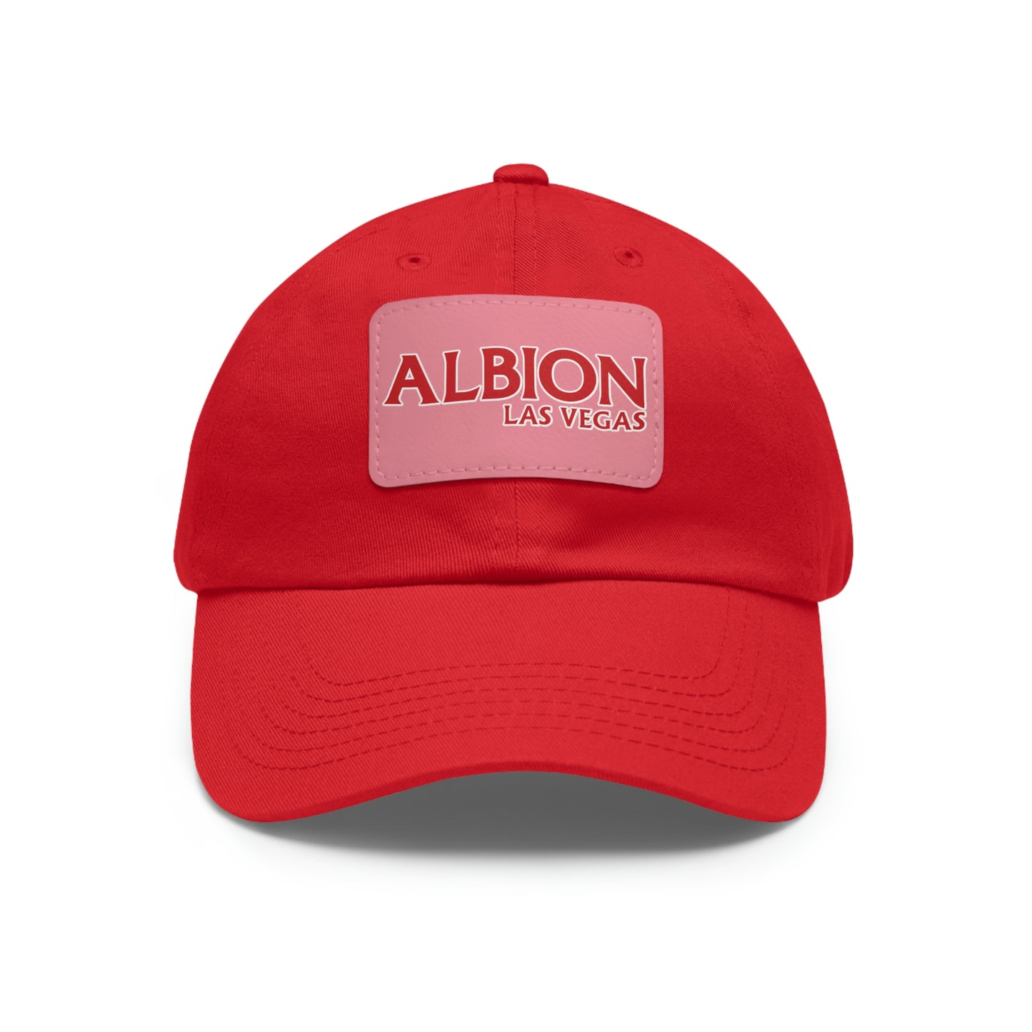 Albion LV Logo- Dad Hat with Leather Patch (ALB-LV-11-023U)