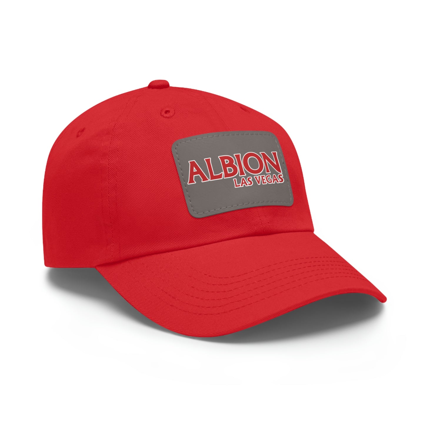 Albion LV Logo- Dad Hat with Leather Patch (ALB-LV-11-023U)