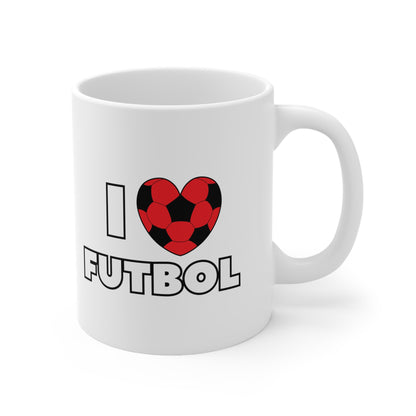 I Heart Futbol red- Ceramic Mug 11oz (ST-NCP-82-100A)