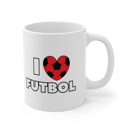 I Heart Futbol red- Ceramic Mug 11oz (ST-NCP-82-100A)