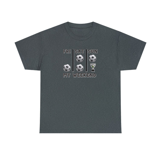 Soccer Trophy- My Weekend- Various Grey colors- Unisex Heavy Cotton Tee (ST-NCP-21-504U)