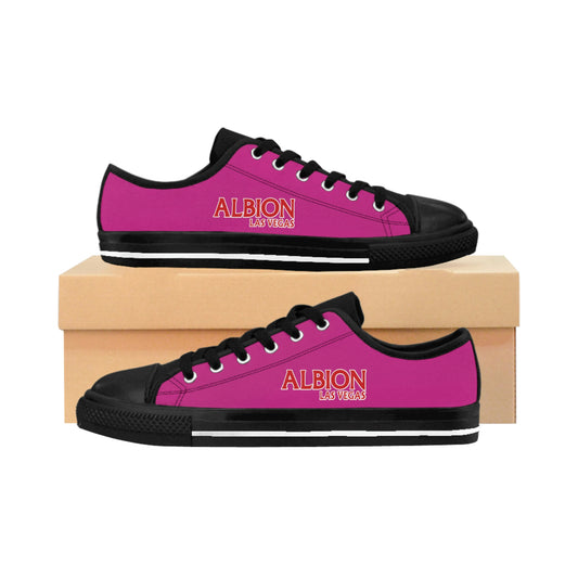 Albion LV Logo- Men's Sneakers- Pink and Black (ALB-LV-42-136M)