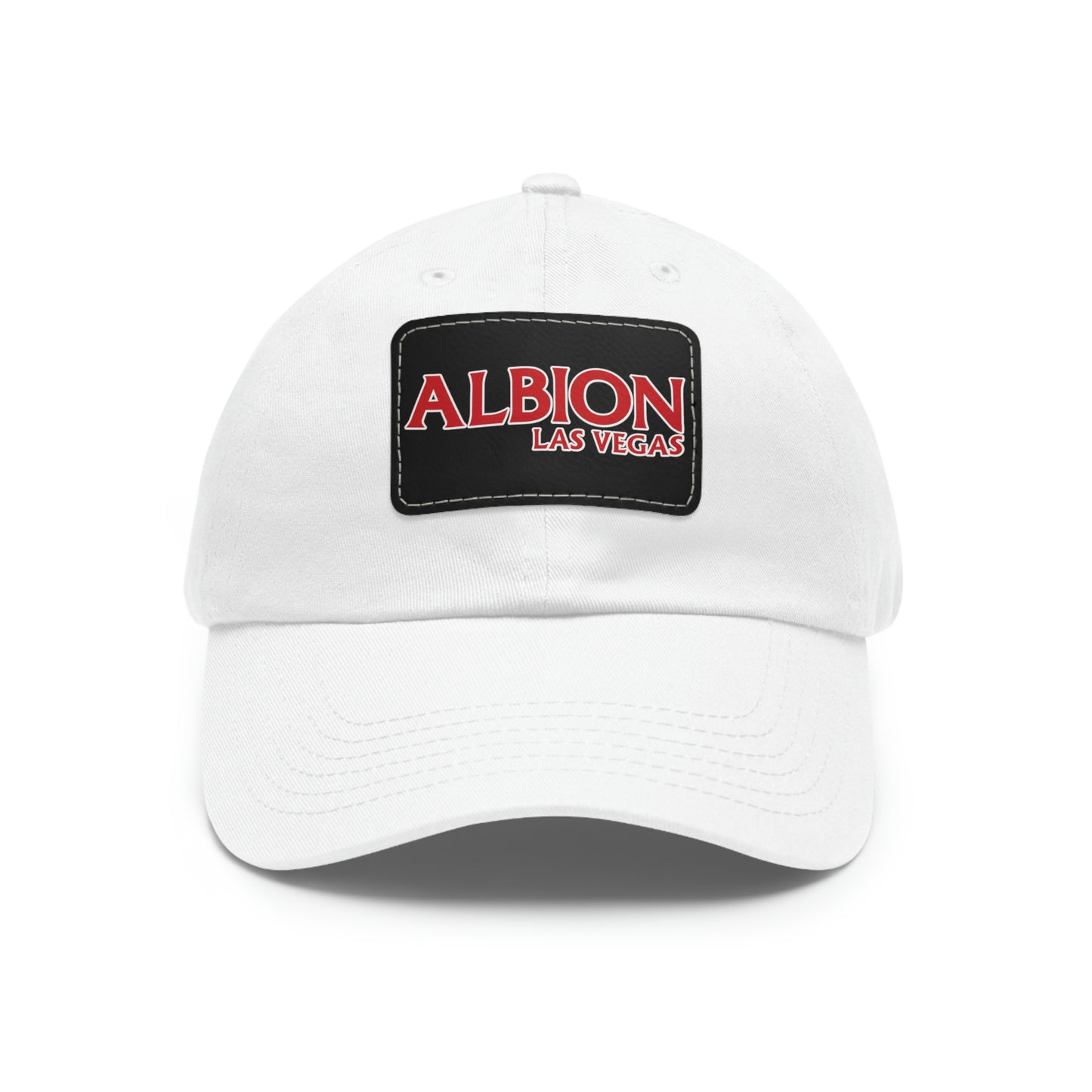 Albion LV Logo- Dad Hat with Leather Patch (ALB-LV-11-023U)